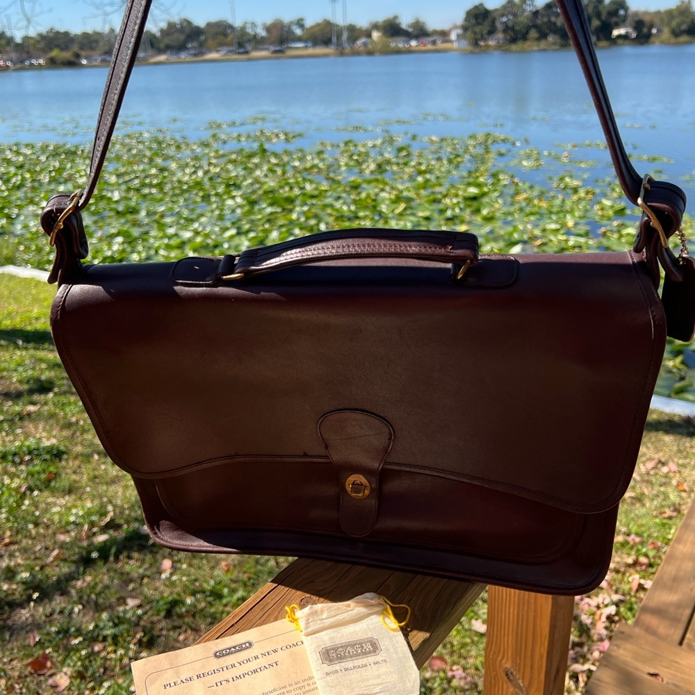 ✨SOLD✨ Vintage Coach Crossbody Messenger Laptop Metropolitan Briefcase 5180 EVC - Picture 13 of 16